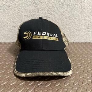 Federal Premium Camo Hat Cap America Adjustable Black Gold Hunting Outdoor